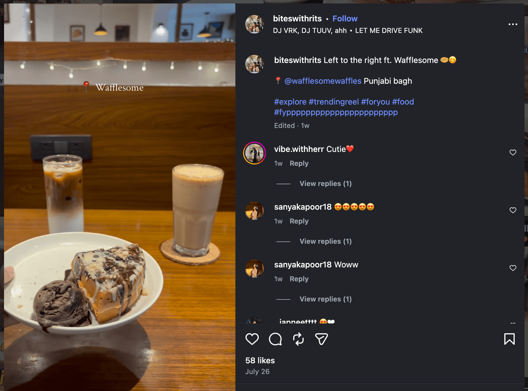 Wafflesome creator campaign post 2